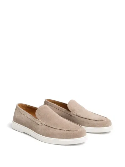 Poche Paris Suede Loafers In Neutral