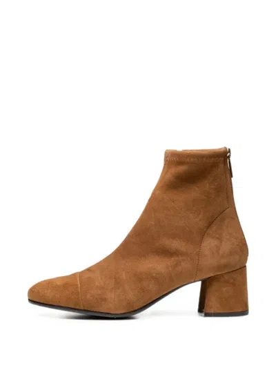 Poche Paris Suede Rear-zip Ankle Boots In Multi