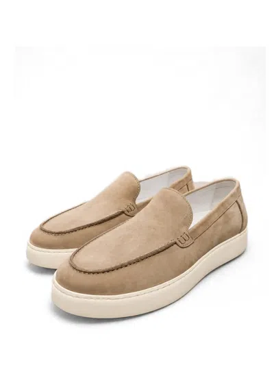 Poche Paris Suede Slip-on Loafers In Neutral