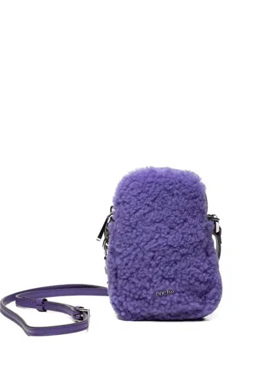 Poche Paris Textured Logo-plaque Phone Case In Purple