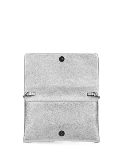 Poche Paris Torba Chain-link Clutch In Silver