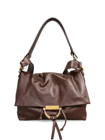 Poche Paris Torba Foldover Buckle-fastening Tote Bag In Brown