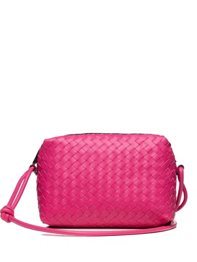 Poche Paris Torba Interwoven Crossbody Bag In Pink