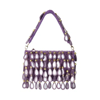 Pode Women's Purple Rain Beaded Shoulder Bag