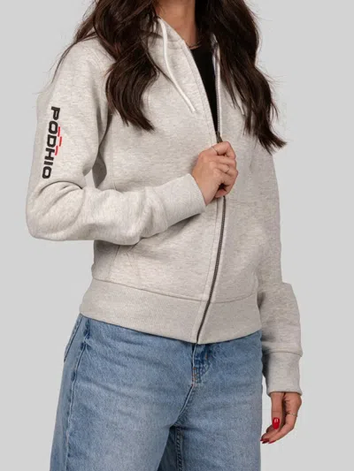 Podhio Authentic 360 Full Zip Hoodie In Gray