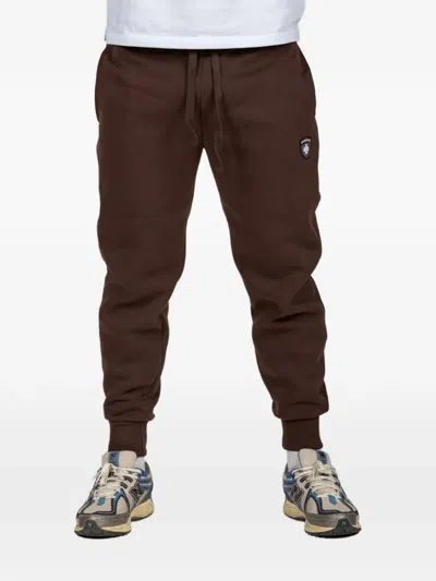 Podhio Drawstring Logo Trousers In Brown