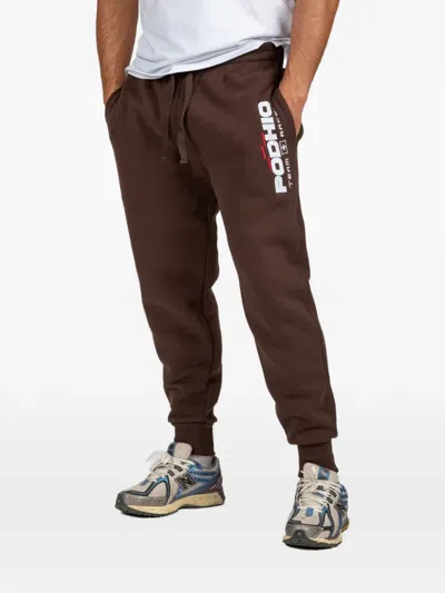 Podhio Drawstring Trousers In Brown