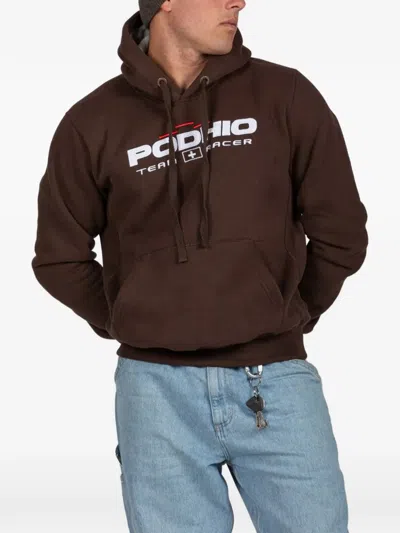 Podhio Hooded Sweater In Brown