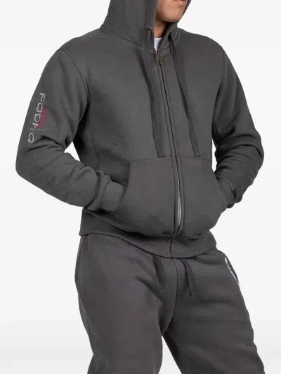Podhio Hooded Zip Sweatshirt In Gray