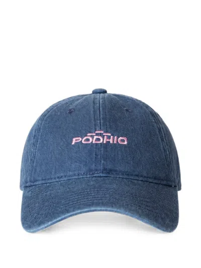 Podhio Logo-embroidered Baseball Cap In Blue