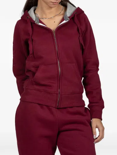 Podhio Long-sleeves Sweatshirt In Burgundy
