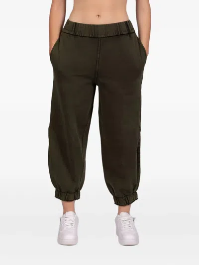 Podhio Milestone Elastic-cuffed Joggers In Green