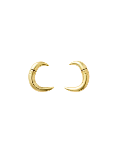 Poem Objects Spike Earrings In Gold