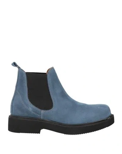 Poème 1420 Woman Ankle Boots Pastel Blue Size 6 Leather