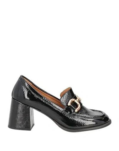 Poème 1420 Woman Loafers Black Size 8 Leather