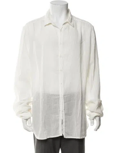 Pre-owned Poème Bohèmien 2015 Long Sleeve Dress Shirt In Neutrals