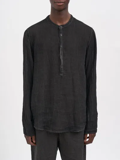 Poème Bohèmien Poeme Bohemien Linen Kaftan Shirt In Gray