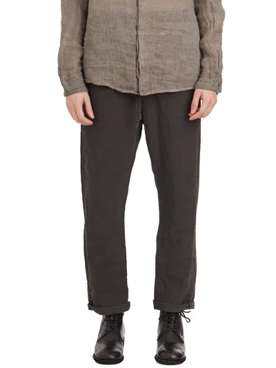 Poème Bohèmien Poeme Bohemien Linen Wide Trousers In Brown