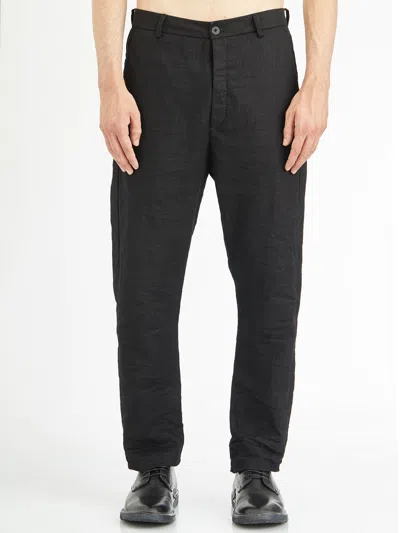 Poème Bohèmien Poeme Bohemien Low Crotch Trousers In Linen In Red