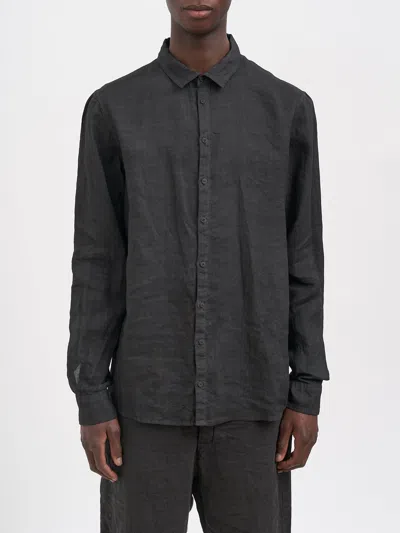 Poème Bohèmien Poeme Bohemien Regular Linen Shirt In Black