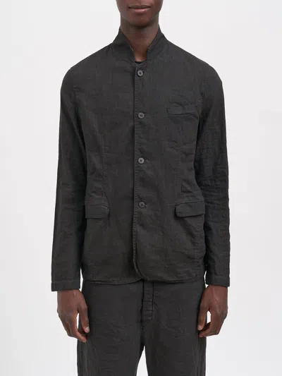 Poème Bohèmien Poeme Bohemien Unlined Linen Jacket In Black
