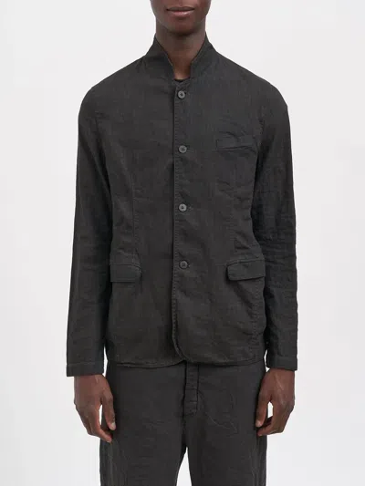 Poème Bohèmien Poeme Bohemien Unlined Linen Jacket In Gray