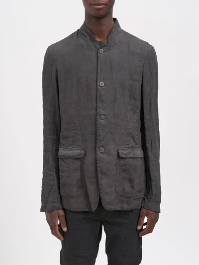Poème Bohèmien Poeme Bohemien Unlined Linen Jacket In Gray