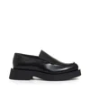 Poesie Veneziane Black Brushed Smooth Loafer In Black