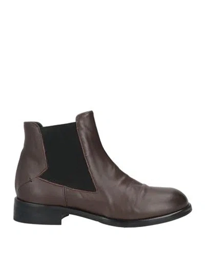 Poesie Veneziane Woman Ankle Boots Brown Size 8 Soft Leather