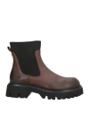 Poesie Veneziane Woman Ankle Boots Brown Size 8 Leather In Multi