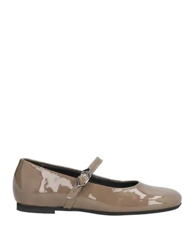 Poesie Veneziane Woman Ballet Flats Khaki Size 6 Leather In Nude