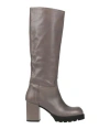 Poesie Veneziane Woman Boot Grey Size 10 Leather In Grey