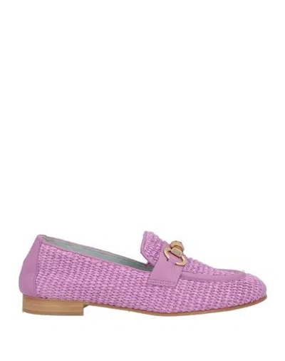 Poesie Veneziane Woman Loafers Pink Size 7 Textile Fibers, Leather