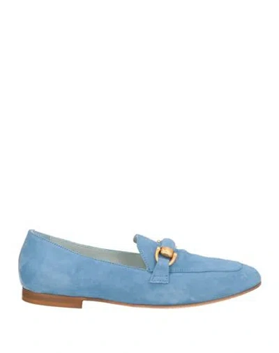 Poesie Veneziane Woman Loafers Sky Blue Size 6.5 Leather