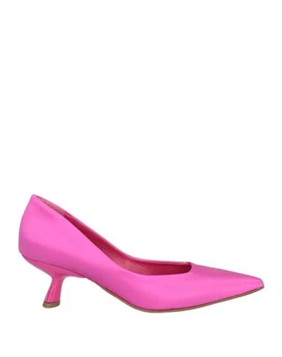 Poesie Veneziane Woman Pumps Fuchsia Size 8 Textile Fibers In Pink