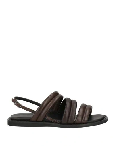 Poesie Veneziane Woman Sandals Dark Brown Size 9 Soft Leather