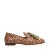 POESIE VENEZIANE WOVEN LEATHER, LILAC AND GREEN SLIPPER