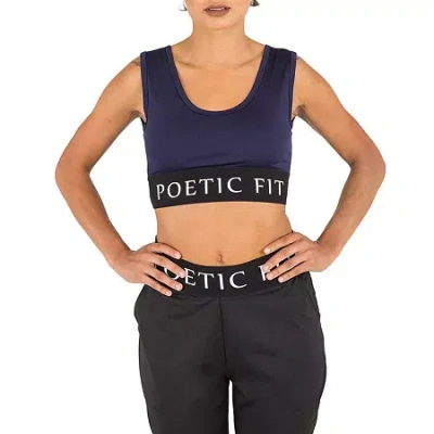 Poetic Justice Active Sports Bra Top In Blue
