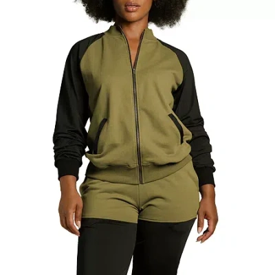Poetic Justice Womens Lightweight Shirt Jacket In Green