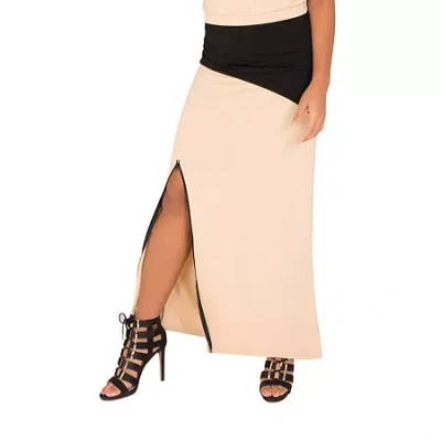 Poetic Justice Womens Maxi Skirt In Neutral