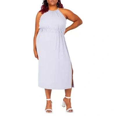 Poetic Justice Womens Plus Sleeveless Maxi Dress In Purple