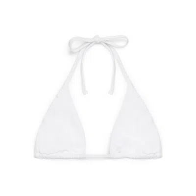Poetry By Locals Women's Athena Triangle Bikini Top In White