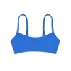 POETRY BY LOCALS WOMEN'S MAYA TOWELLING BIKINI TOP IN NEPTUNE BLUE