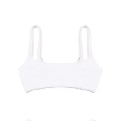 Poetry By Locals Women's Maya Towelling Bikini Top In White