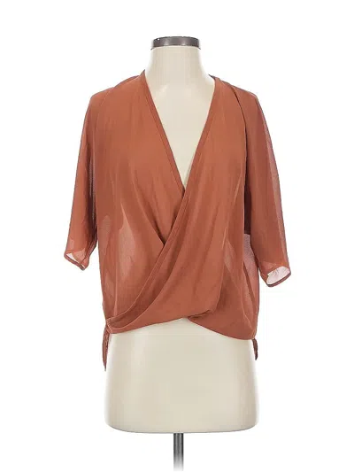 Pre-owned Poetry Clothing Short Sleeve Blouse In Orange