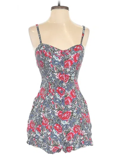 Pre-owned Poetry Clothing Tank Top Blue Strapless Neckline Tops