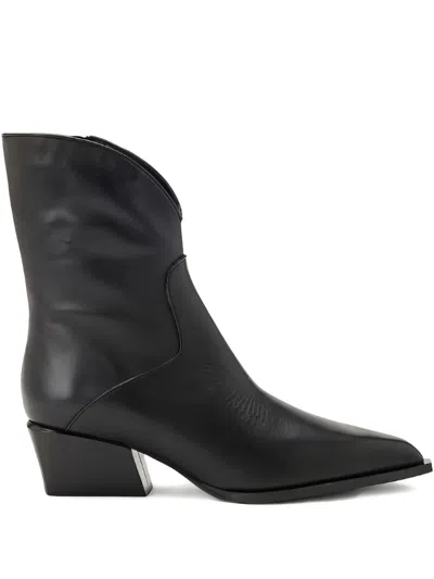 Poeve Ankle Boots Leather Black "mirage"