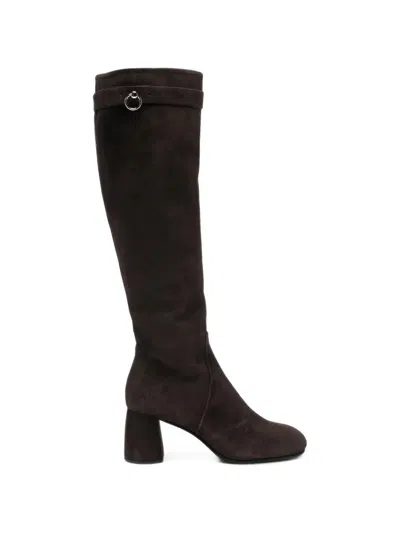 Poeve Boots Suede "amalfi" In Brown
