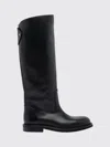 Poeve Touch-strap Knee-high Boots In Black