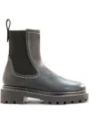 Poeve Contrast-stitch Boots In Brown